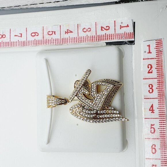- 14K Gold Plated Cubic Zircon Pendant, INUS1BR235 - Picture 9 of 9